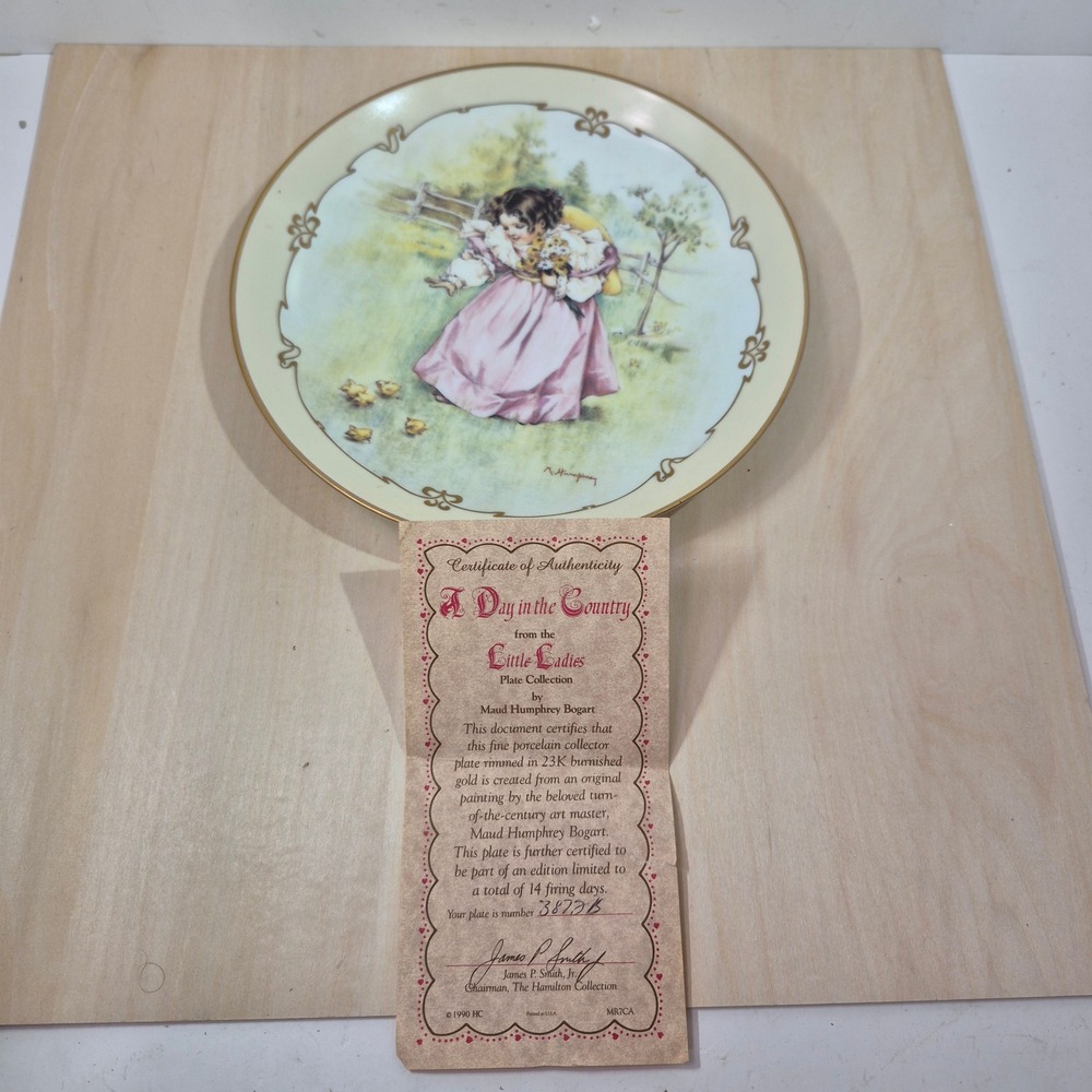 Maud Humphrey Bogart A Day in the Country Collector Plate Hamilton Collection